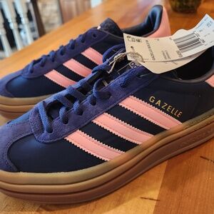Adidas Gazelle Bold Dark Blue Pink Spark (Women's) (Size 6.5W)